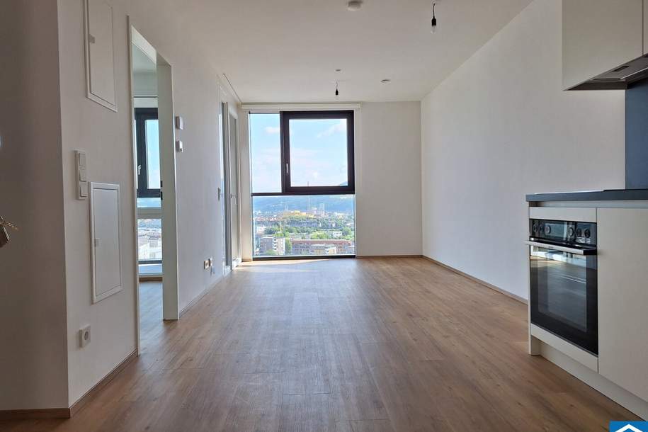 2 Zimmer Wohnung mit hochwertiger Ausstattung und Weitblick über Linz, Wohnung-miete, 790,00,€, 4020 Linz(Stadt)