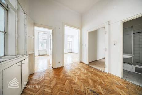 Sanierungsbedürftige 3-Zimmer Wohnung, Nähe Westbahnhof, Wohnung-kauf, 315.000,€, 1060 Wien 6., Mariahilf