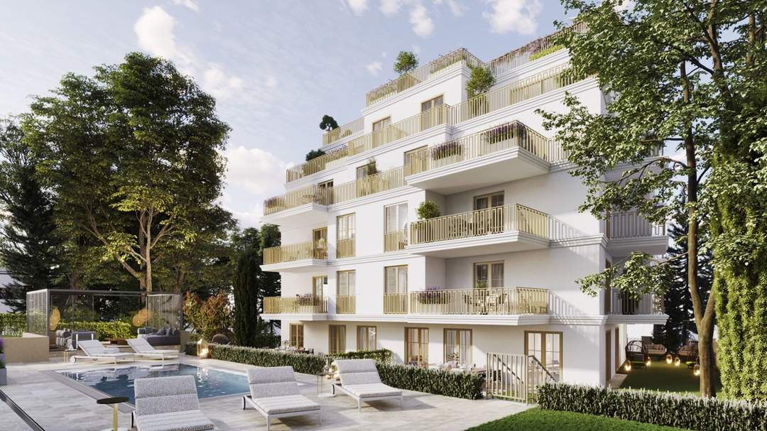 Luxuriöses Wohnerlebnis - Terrassen, Pool und Stil vereint: Palais & Villa - Ein Wohnjuwel der Extraklasse: