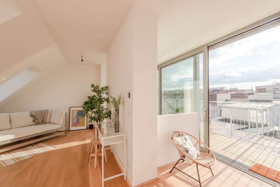 ++FonteFlats++ Fantastischer 3-Zimmer Dachgeschoss-ERSTBEZUG mit großartiger Dachterrasse, Wohnung-kauf, 499.000,€, 1100 Wien 10., Favoriten