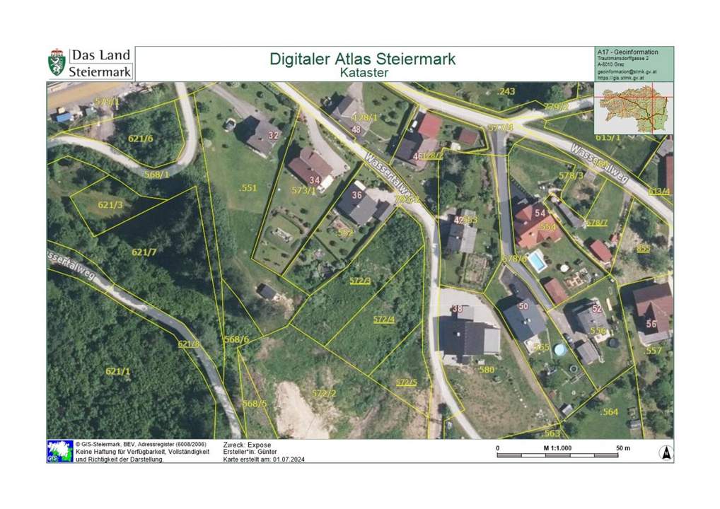 *** Traumhaftes 497m² Baugrundstück 572/5 in Krieglach: Ruhige, Erhöhte Lage mit wundervollem Ausblick ***