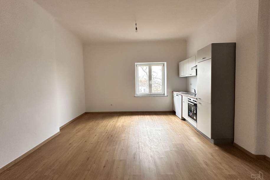 Großzügige sonnige, gut aufgeteilte 1- Zimmer-Dachgeschosswohnung in Graz Puntigam, Wohnung-miete, 549,49,€, 8055 Graz(Stadt)