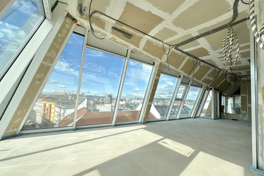 Welch grandioser Panoramablick! Großzügige drei Zimmer, mit 2 kompakten Terrassen und bester Lage!, Wohnung-kauf, 1.320.000,€, 1050 Wien 5., Margareten