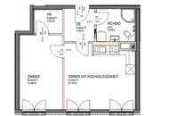 HÖRLGASSE BEIM SCHLICKPLATZ, gepflegte 45 m2 Neubau, 2 Zimmer, Komplettküche, Duschbad, Parketten, 2. Liftstock