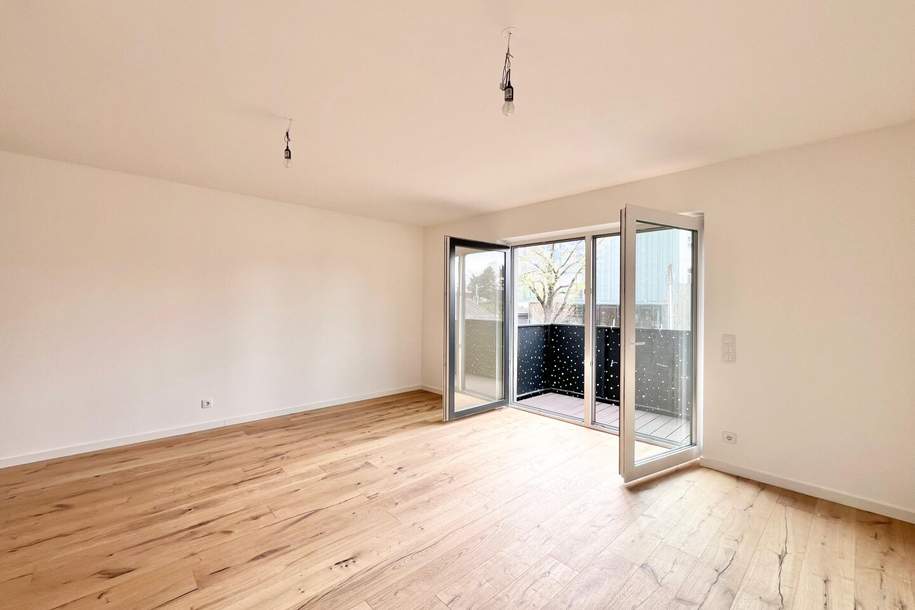 NÄHE U2: ERSTBEZUG IN GRÜNRUHELAGE I Südbalkon I ideal für Pärchen &amp; Familien I Aufzug I Fußbodenheizung &amp; Kühlung I Luft-Wasser-Wärmepumpe I elektrische Raffstores, Wohnung-miete, 999,00,€, 1220 Wien 22., Donaustadt