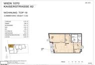 moderne, helle 2-Zimmer Neubauwohnung in der Kaiserstraße 82 * ab 1.12 verfügbar *