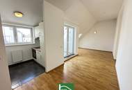 Moderne Dachgeschosswohnung mit großer Terrasse nahe Arthaberplatz in ruhiger Seitengasse! Hohe Decken und Traumbad mit Fenster
