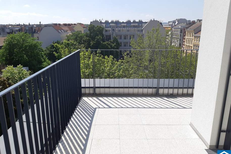 Klimatisierte Dachgeschosswohnung mit Dachterrasse am Sechshauserpark, Wohnung-miete, 1.175,00,€, 1150 Wien 15., Rudolfsheim-Fünfhaus