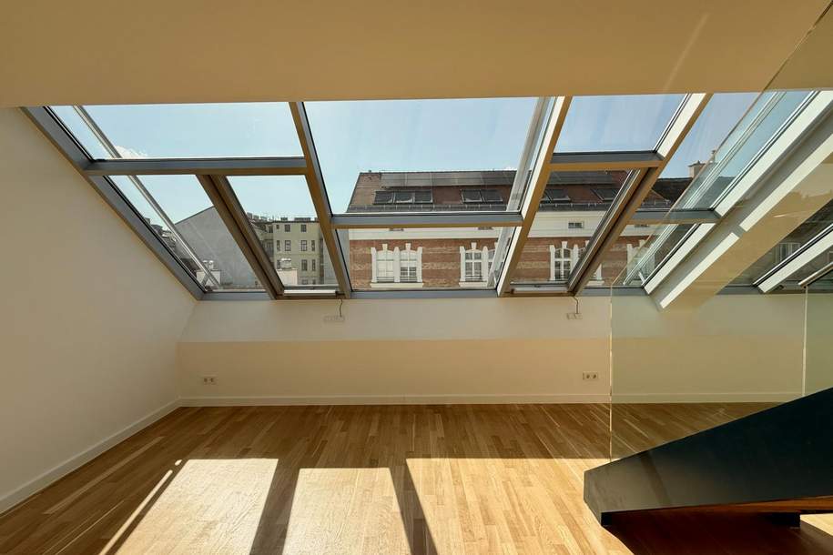 Exklusive 2-Zimmer-Dachgeschosswohnung mit Klimaanlage & beeindruckender Fensterfront in bester Lage der Josefstadt, Wohnung-miete, 1.895,00,€, 1080 Wien 8., Josefstadt