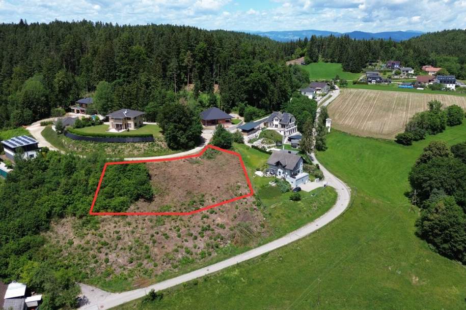 BAUGRUNDSTÜCK IN MARIA RAIN – 1.099 m² MIT FERNBLICK, RUHELAGE UND BEREITS VORBEREITETER PLANUNG, Grund und Boden-kauf, 159.000,€, 9161 Klagenfurt Land
