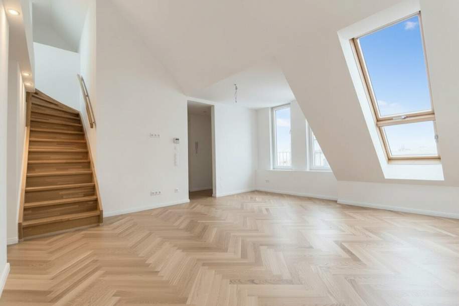 Erstbezug nach Sanierung - Dachgeschossmaisonette mit West-Seitig Terrasse - Klimaanlage vorhanden, Wohnung-kauf, 739.000,€, 1150 Wien 15., Rudolfsheim-Fünfhaus