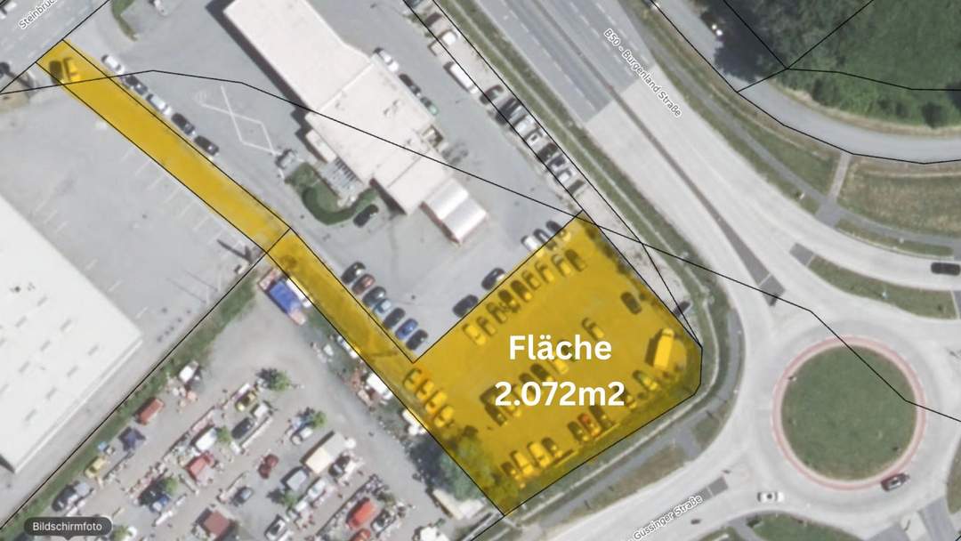 Frequenzlage! Gewerbegrundstück am Kreisverkehr (25.000 Autos/Tag) – sofort nutzbar! 1,30€/m2 (Provisionsfrei)