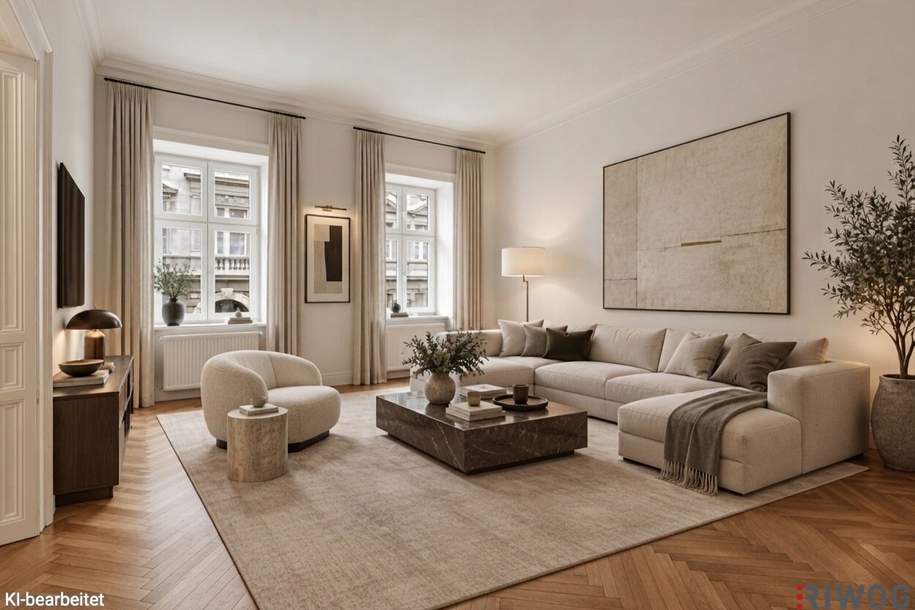 Zu Fuß zum Rochusmarkt & Donaukanal | Großzügiger Altbau mit ca. 3,60 m Raumhöhe | Separate Küche inkl. Küchenzeile | Hofseitiges Schlafzimmer mit Grünblick, Wohnung-kauf, 695.000,€, 1030 Wien 3., Landstraße