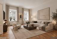 Zu Fuß zum Rochusmarkt & Donaukanal | Großzügiger Altbau mit ca. 3,60 m Raumhöhe | Separate Küche inkl. Küchenzeile | Hofseitiges Schlafzimmer mit Grünblick