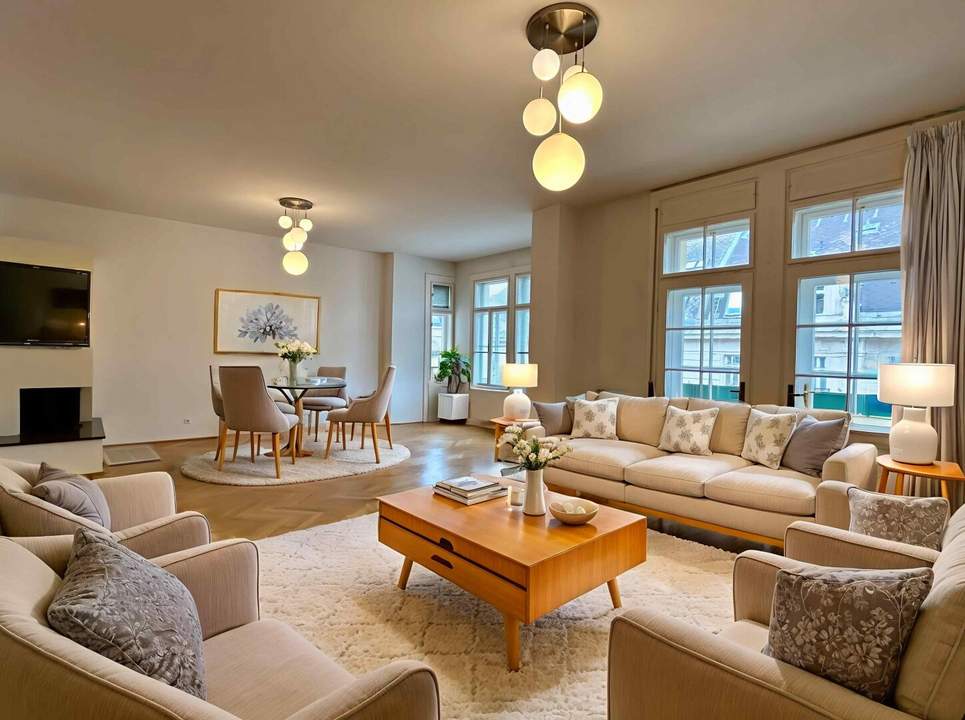 1030! Elegante Altbauwohnung mit Kamin & Balkon Nähe Esteplatz/Wien Mitte!