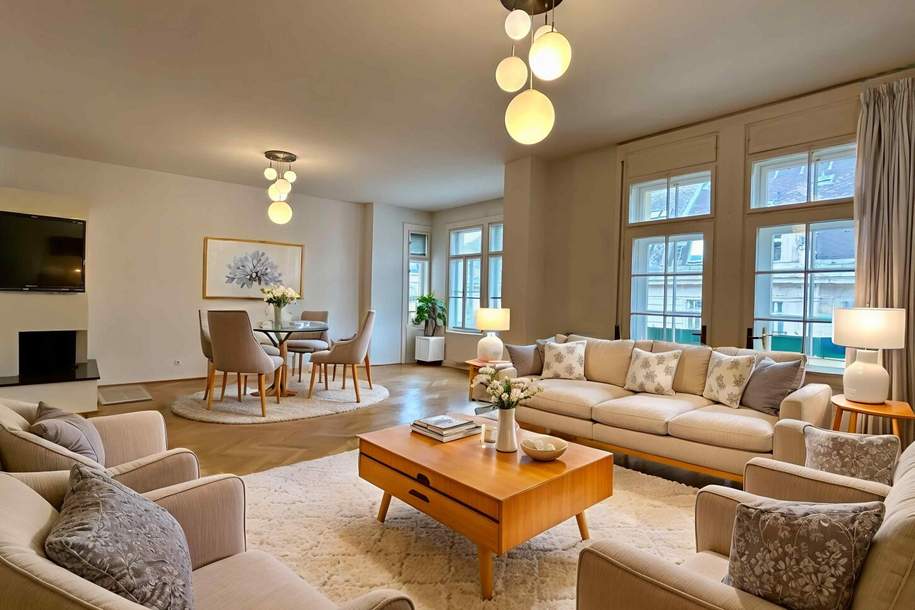 1030! Elegante Altbauwohnung mit Kamin &amp; Balkon Nähe Esteplatz/Wien Mitte!, Wohnung-miete, 4.624,05,€, 1030 Wien 3., Landstraße