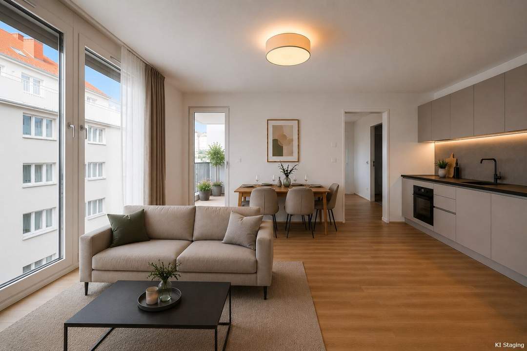 ERSTBEZUG >> schmucke 2-Zimmer Anlegerwohnung im 4. OG mit Balkon >> Alte Donau, Floridsdorfer Spitz