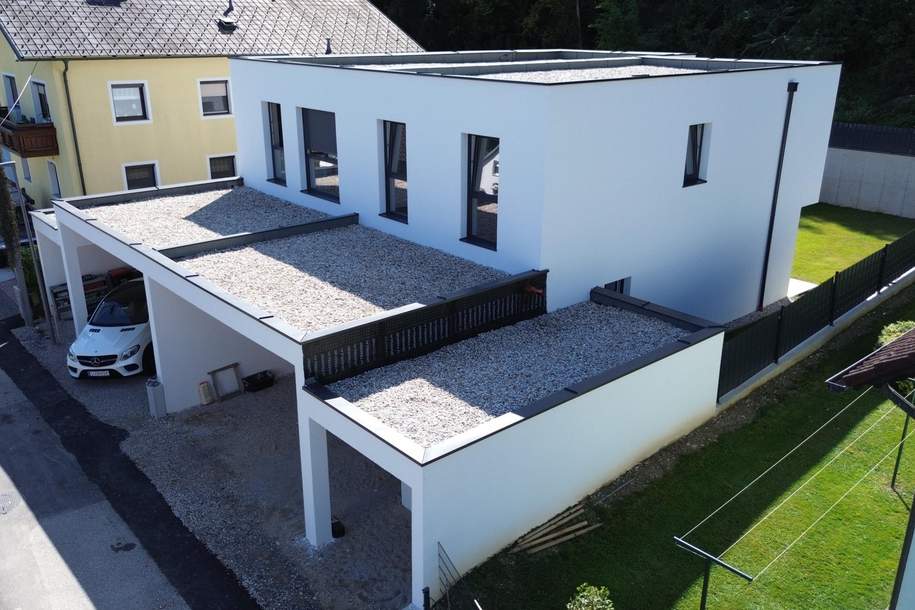 Neu gebaute Doppelhaushälfte mit großem 3fachcarport in beliebter Siedlung, Haus-kauf, 4470 Linz-Land