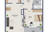 Ruckerlberg: Lichtdurchflutete 2-Zimmer-Wohnung mit Balkon und Tiefgaragenplatz