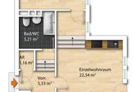 45 m² Singlewohnung mitten im Sechsten mit Gemeinschaftsgarten