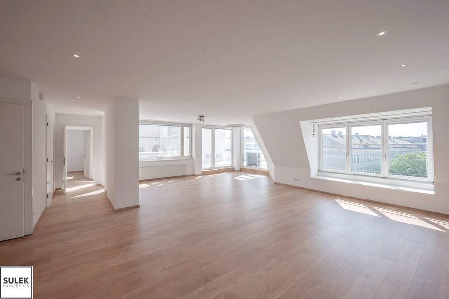 **Wohllebengasse: großzügige Dachgschosswohnung mit Terrasse u. Fernblick - Nähe Belvedere / Innenstadt **, Wohnung-miete, 3.942,62,€, 1040 Wien 4., Wieden