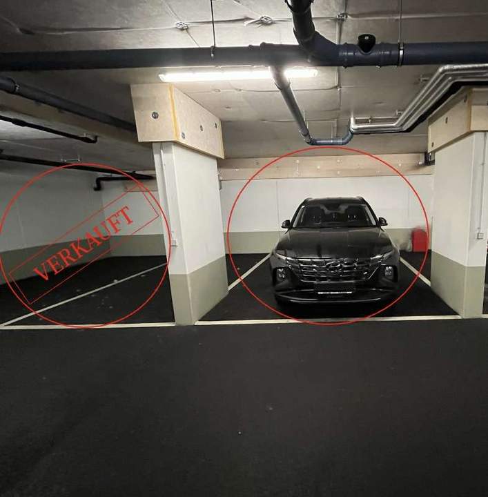 Großer Tiefgaragen-Parkplatz im 22. Bezirk