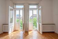 Wohnen im 1.Bezirk: exklusive, modernisierte 5 Zimmer Altbauwohnung mit separater Küche, 2 Bädern, Balkon