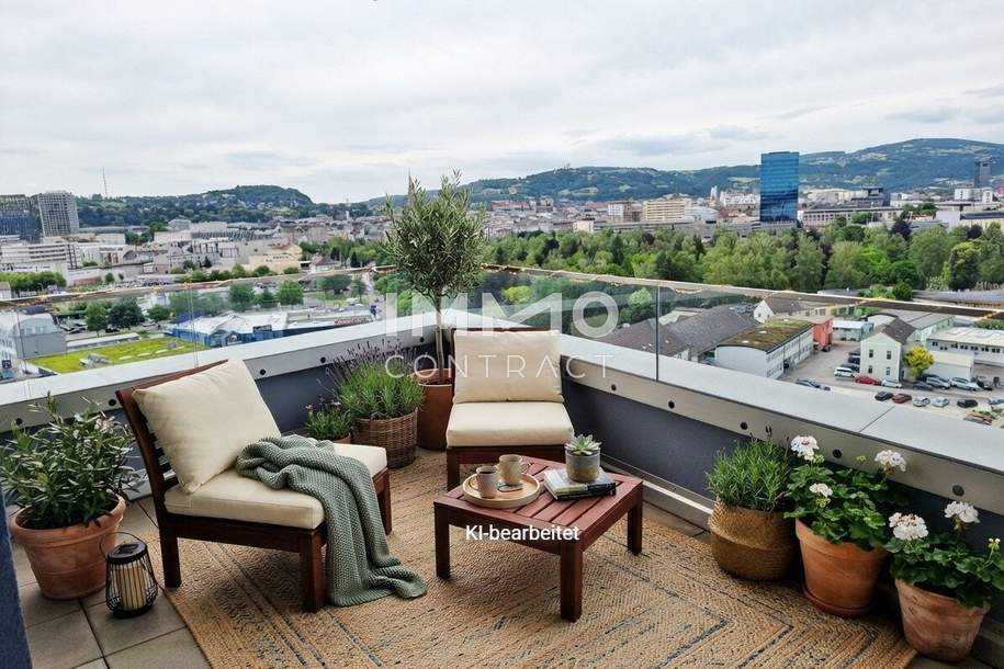 3-Zimmer Wohnung mit einzigartigem Blick auf Linz!, Wohnung-miete, 1.199,00,€, 4020 Linz(Stadt)