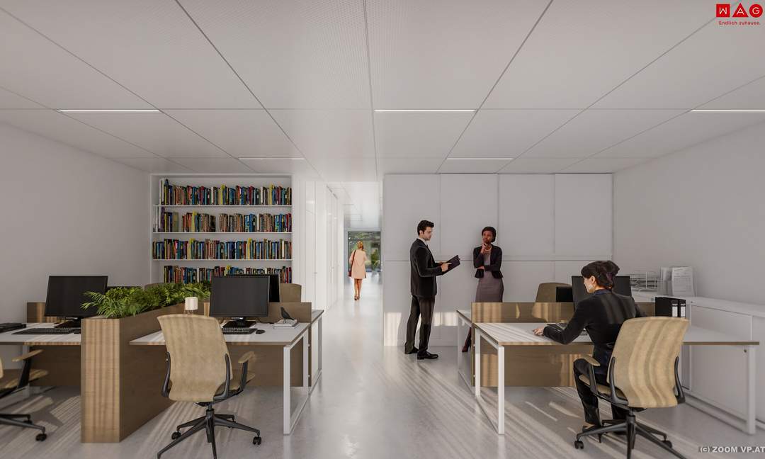 362,66 m² Büro-/Ordinations- u. Geschäftsflächen auf einer Ebene mit flexiblen Ausbaumöglichkeiten direkt an der Salzburger Straße