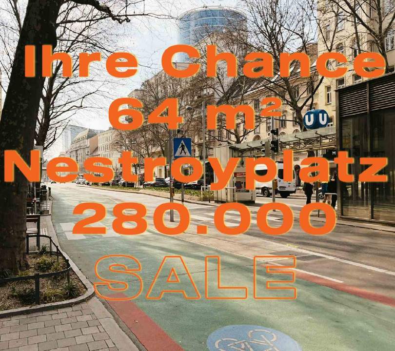 IHRE CHANCE FÜR DEN 2., NESTROY-PLATZ-NÄHE U1, URANIA-NÄHE, 2-ZIMMER-CITY-WOHNUNG +RUHELAGE