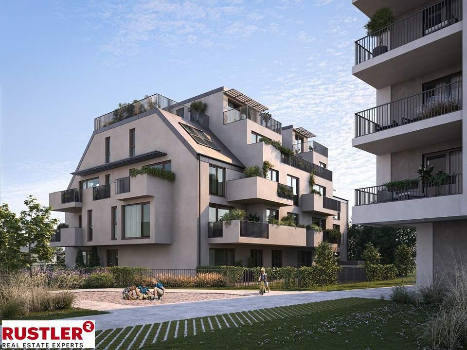 Wohnen beim Wasser - Dachterrassentraum mit 360° Blick über Wien in Stammersdorf!