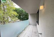 Neuwertige 2-Zimmer-Wohnung mit großer Innenhof-Fensterfront, Balkon und moderner Komplettküche! Nähe Millennium City, Handelskai und Donau. - WOHNTRAUM