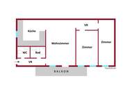 hofseitige 3-Zimmer Wohnung, mit Balkon