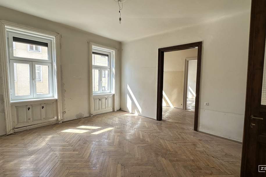 Pratercottage: Charaktervolle Altbauwohnung mit Entwicklungspotenzial | ZELLMANN IMMOBILIEN, Wohnung-kauf, 595.000,€, 1020 Wien 2., Leopoldstadt