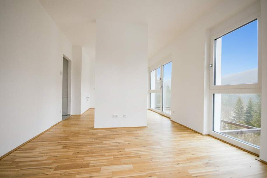 WOHNEN WO ANDERE URLAUB MACHEN! 2-ZIMMER-WOHNUNG MIT PKW-STELLPLATZ! ERSTBEZUG!, Wohnung-miete, 833,22,€, 8685 Bruck-Mürzzuschlag
