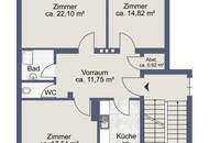 Renovierte 3 Zimmer Mietwohnung mit Balkon in saniertem Wohnhaus im Stadtzentrum!