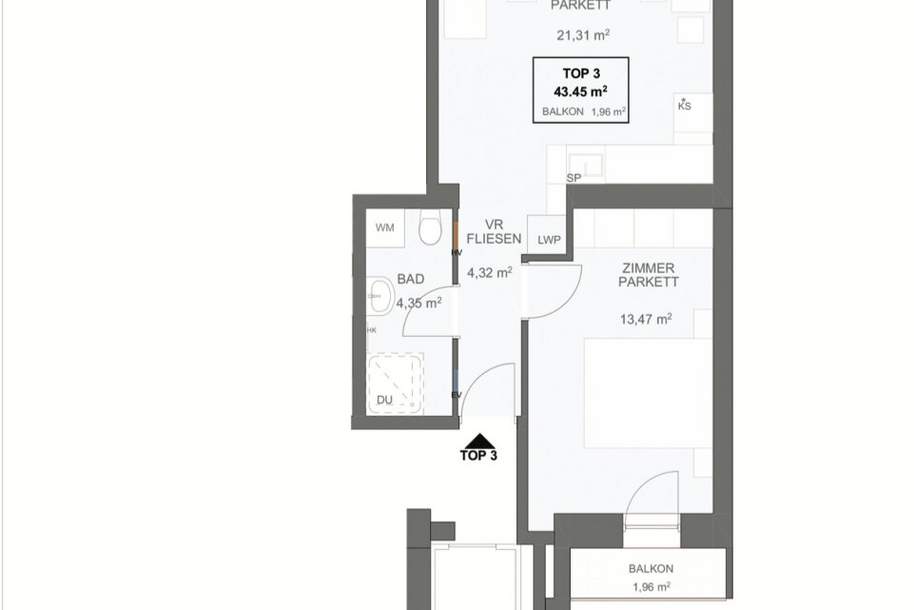 Erstbezug nach Kernsanierung I Fußbodenheizung I Luftwärmepumpe inkl Kühlung I 3fach Verglasung mit Außenjalousien I Schlüsselfertig, Wohnung-kauf, 272.460,€, 1170 Wien 17., Hernals