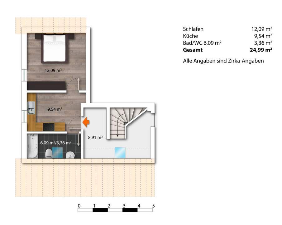27 m² Wohnung in TOP-Lage von Kaindorf an der Sulm – inklusive Carport Top 103/3