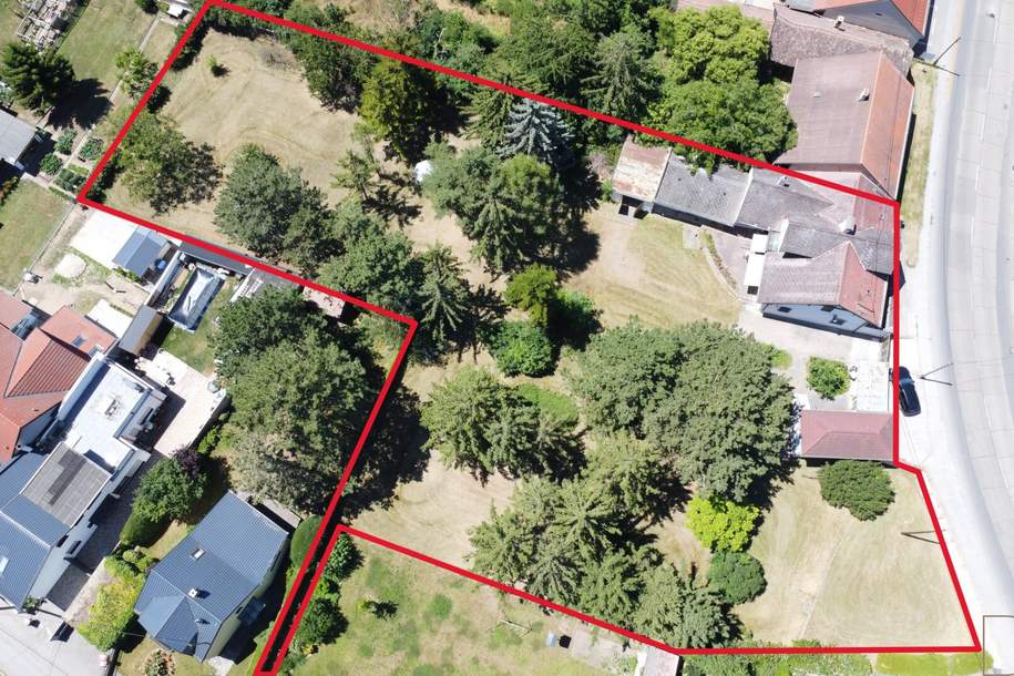 DB IMMOBILIEN | Großes Grundstück ° Bauland-Agrar Widmung ° mit viel Potenzial und sanierungsbedürftigem Haus zu kaufen!, Grund und Boden-kauf, 630.000,€, 2213 Mistelbach