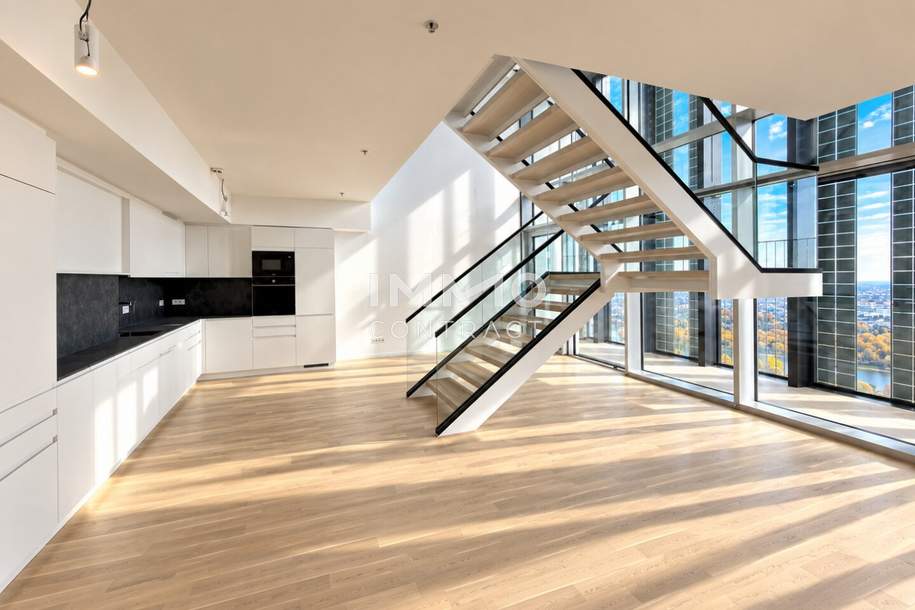 The Skyline Penthouse: DC2 Tower Level 51 - DANUBE HORIZON, Wohnung-miete, 1.100,00,€, 1220 Wien 22., Donaustadt