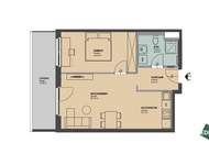 Moderne 2-Zimmer-Wohnung mit Loggia nahe Donau