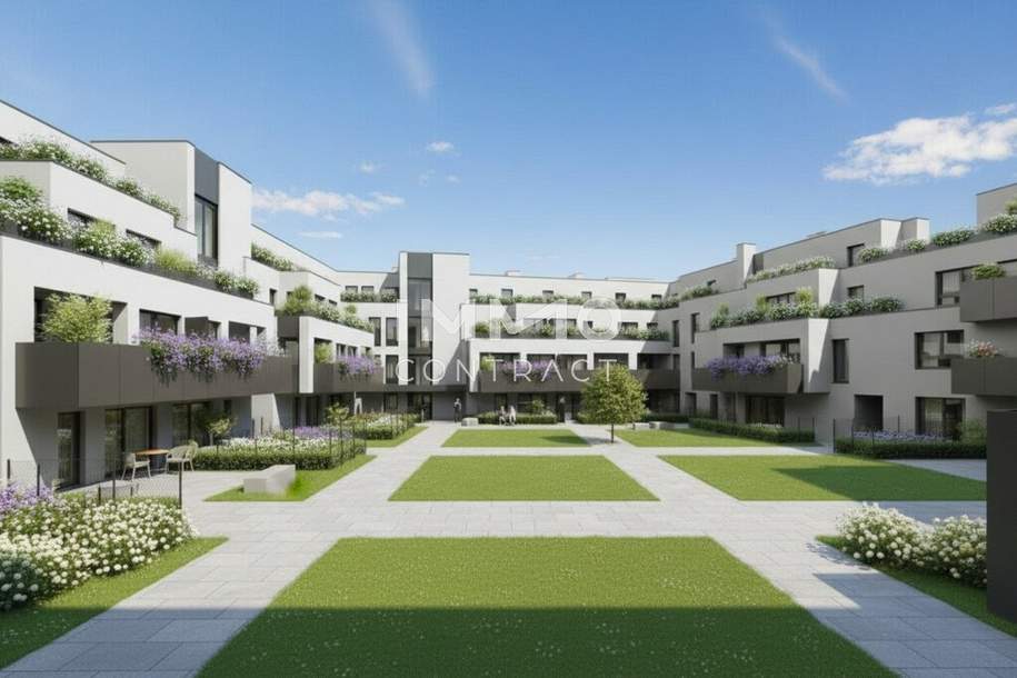 2-Zi-Wohnung in Aspern mit Loggia, Terrasse &amp; U-Bahn-Nähe-Erstbezug!, Wohnung-kauf, 239.500,€, 1220 Wien 22., Donaustadt