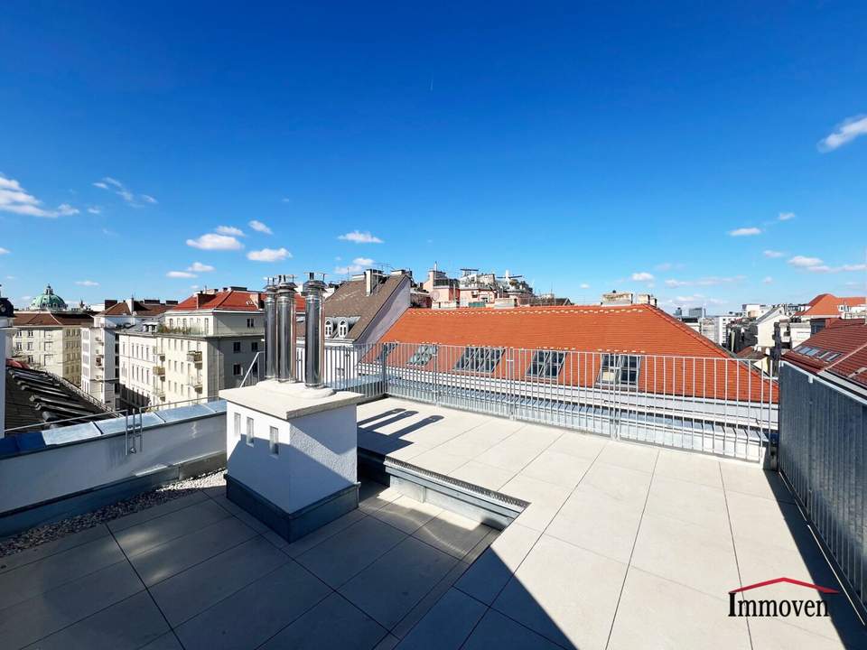 Erstbezug in Toplage - 3-Zimmerdachgeschosswohnung mit großer Dachterrasse im Botschaftsviertel! (Mietbeginn nach Vereinbarung)