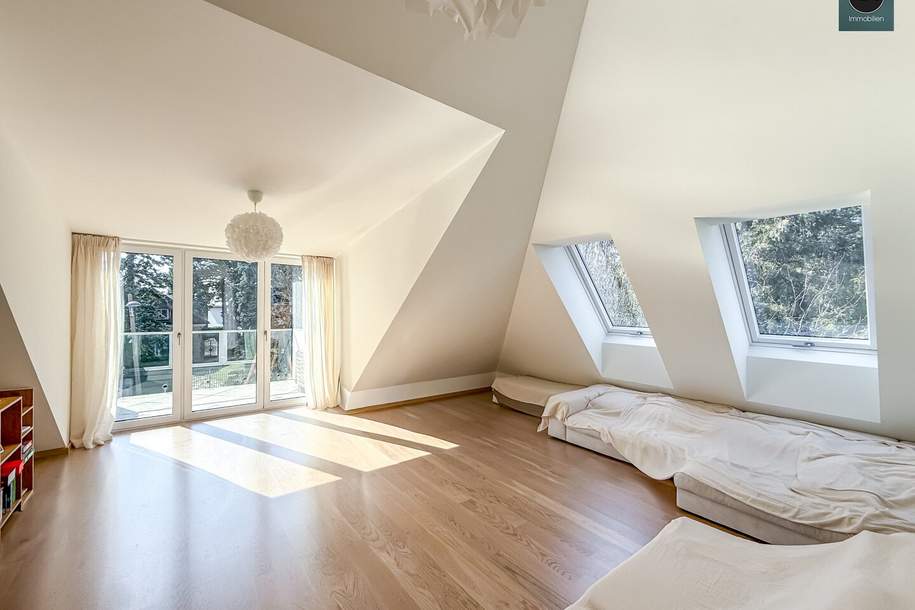 Provisionsfrei: Klimatisiertes Dachgeschoss Maisonette Apartment mit 2 Balkonen in Bestlage von Grinzing!, Wohnung-miete, 2.875,23,€, 1190 Wien 19., Döbling