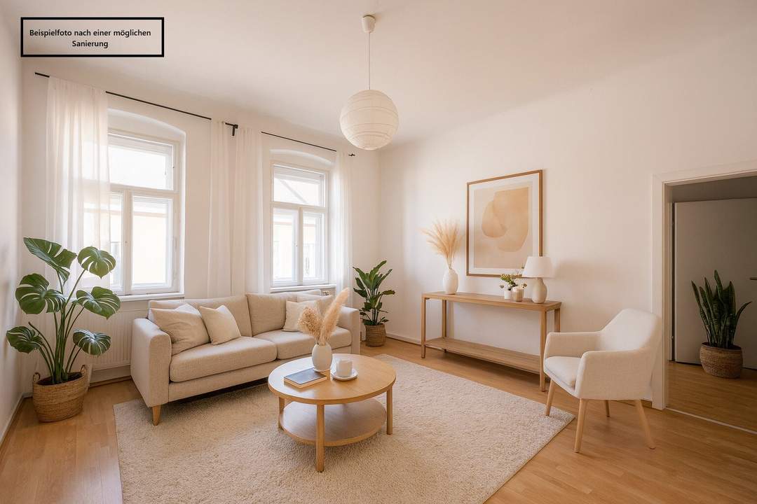 +Umbaupotenzial+ 3-Zimmer Altbau-Wohnung (sanierungsbedürftig) - tolle Lage