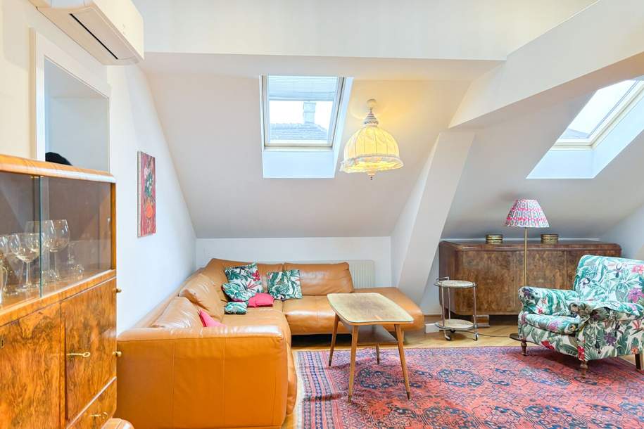 Fully furnished attic apartment with secluded 60 m² roof terrace! Very suitable for Expats!, Wohnung-miete, 3.890,00,€, 1030 Wien 3., Landstraße