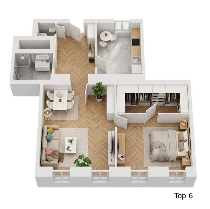 TOPLAGE/Erstbezug/Baubeginn - Sehr gut aufgeteilte 2 Zimmer Altbauwohnung (Top 6)