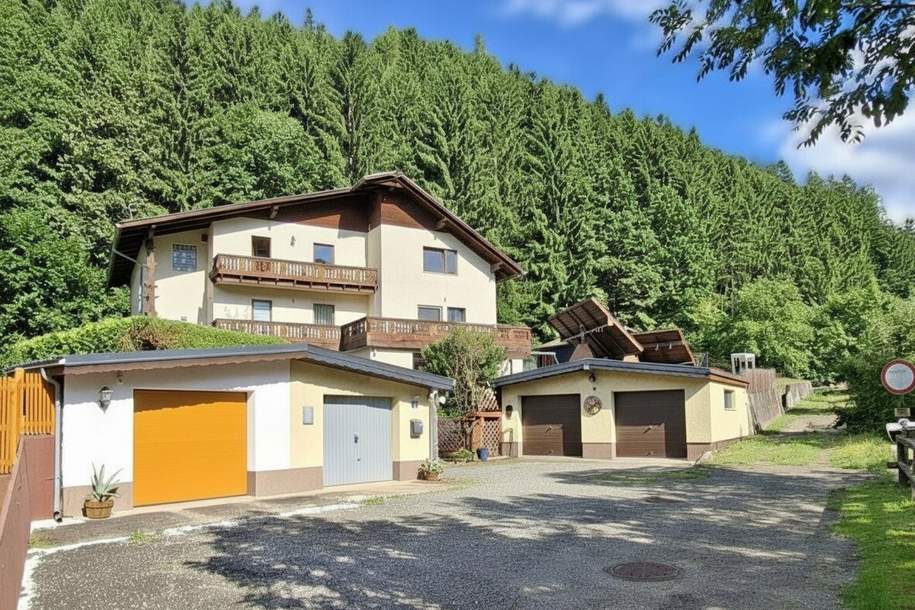 Großzügiges Wohnhaus mit Garagen für drei PKW, Sackgasse, Waldrandlage, Haus-kauf, 260.000,€, 8600 Bruck-Mürzzuschlag