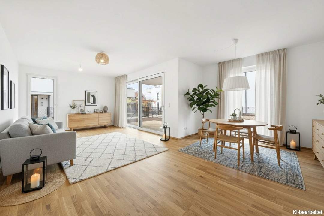 PROVISIONSFREI! Hochwertig konzipierte 3-Zimmer-Wohnung mit Garten | Offene Wohnküche, Schrankraum | Tiefgarage