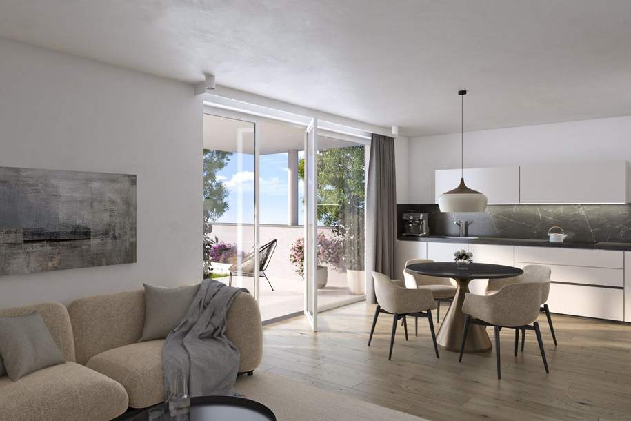 Moderne 4‑Zimmer‑Gartenwohnung mit stylischer Designküche, Wohnung-miete, 1.662,95,€, 3031 Sankt Pölten(Land)